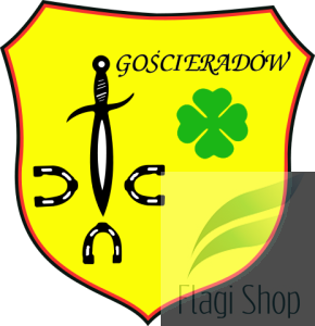 Flaga gminy Gościeradów - na zamówienie 110x70 Gościeradowa