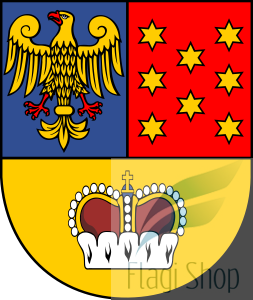 Flaga Powiat lubliniecki - na zamówienie 150x90 Powiatu lublinieckiego