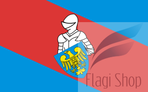 Flaga Powiat mikołowski - na zamówienie 110x70 Powiatu mikołowskiego