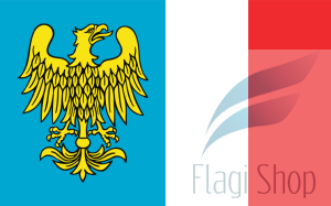 Flaga Powiat raciborski - na zamówienie 150x90 Powiatu raciborskiego