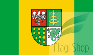 Flaga Powiat ostrowski - na zamówienie 150x90