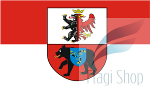 Flaga Powiat węgrowski - na zamówienie 150x90