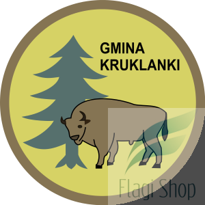 Flaga gminy Kruklanki - na zamówienie 110x70 Kruklanek   
