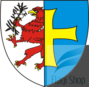 Flaga gminy Przybiernów - na zamówienie 110x70 Przybiernowa   