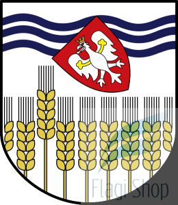 Flaga gminy Nowogródek Pomorski - na zamówienie 150x90 Nowogródka Pomorskiego  