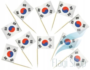 Flaga KOREA POŁUDNIOWA Pikery 20 szt Wykałaczki Korei