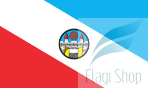 Flaga miasta Chocianów - na zamówienie 110x70 Chocianowa