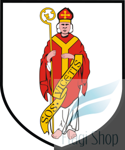 Flaga gminy Kostomłoty - na zamówienie 110x70 Kostomłot