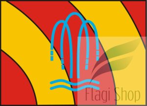 Flaga gminy Lądek-Zdrój - na zamówienie 150x90 Lądka Zdroju