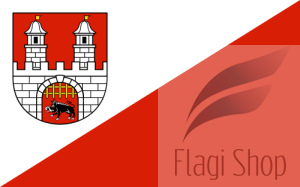 Flaga gminy Mieroszów - na zamówienie 110x70 Mieroszowa