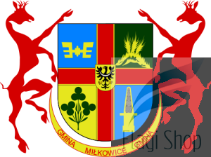 Flaga gminy Miłkowice - na zamówienie 150x90 Miłkowic