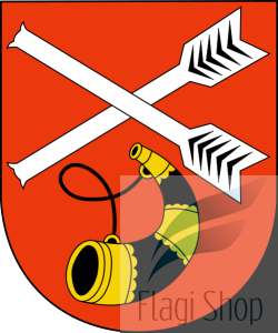 Flaga gminy Komarówka Podlaska - na zamówienie 150x90 Komarówki Podlaskiej