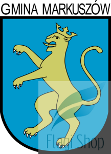 Flaga gminy Markuszów - na zamówienie 110x70 Markuszowa       