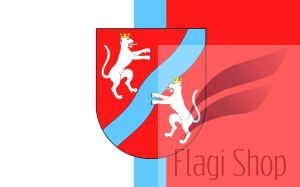 Flaga gminy Mełgiew - na zamówienie 110x70 Mełgiewa