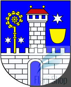 Flaga gminy Lubrza - na zamówienie 150x90 Lubrzy