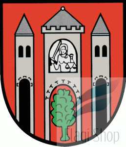 Flaga gminy Zabór  - na zamówienie 150x90 Zaboru