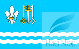 Flaga gminy ALEKSANDRÓW  - na zamówienie 150x90 Aleksandrowa