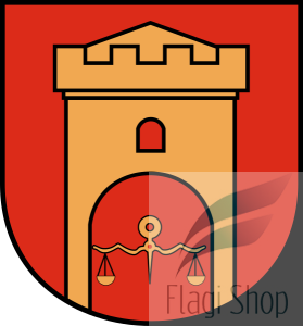 Flaga gminy Dobryszyce  - na zamówienie 150x90  Dobryszyc  