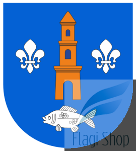 Flaga gminy Łyszkowice - na zamówienie 150x90 Łyszkowic     