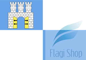 Flaga gminy Ujazd - na zamówienie 150x90 Ujazdu   