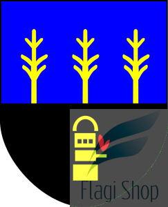 Flaga gminy Konopiska - na zamówienie 150x90 Konopisk