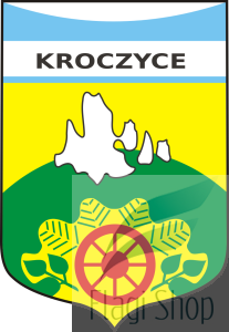 Flaga gminy Kroczyce  - na zamówienie 150x90 Kroczyc  