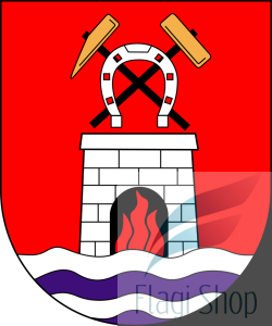 Flaga gminy Poczesna - na zamówienie 150x90 Poczesnej