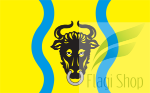 Flaga gminy Popów - na zamówienie 150x90 Popowa