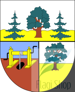Flaga gminy Świerklaniec - na zamówienie 150x90 Świerklańca  
