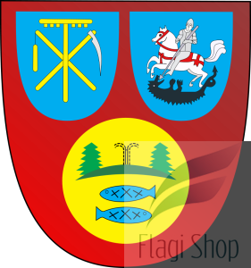 Flaga gminy Goczałkowice-Zdrój - na zamówienie 150x90 Goczałkowic-Zdroju 