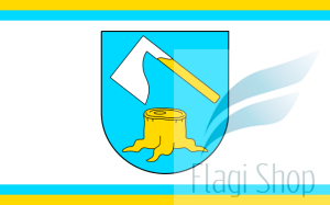 Flaga gminy Markowa - na zamówienie 150x90 Markowej