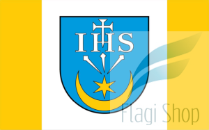 Flaga gminy Pawłosiów - na zamówienie 110x70 Pawłosiowa