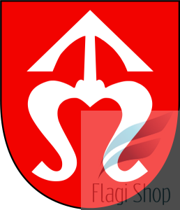 Flaga miasta Sędziszów Małopolski- na zamówienie 110x70 Sędziszowa Małopolskiego