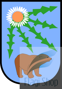 Flaga gminy Niedźwiedź - na zamówienie 150x90 Niedźwiedzia