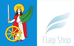 Flaga gminy Olesno - na zamówienie 110x70 Olesna