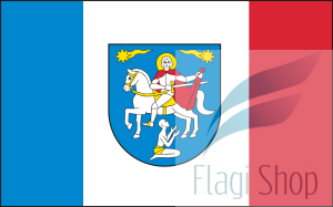 Flaga gminy Wiśniowa - na zamówienie 150x90 Wiśniowej