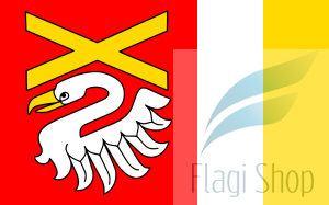 Flaga gminy Rusinów - na zamówienie 110x70