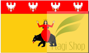 Flaga gminy Mniów - na zamówienie 150x90 Mniowa   