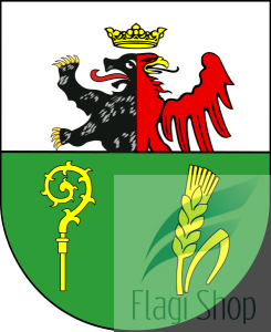 Flaga gminy Grębków - na zamówienie 110x70     