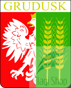 Flaga gminy Grudusk - na zamówienie 110x70      