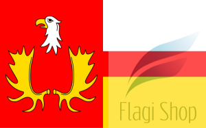 Flaga gminy Izabelin - na zamówienie 110x70     