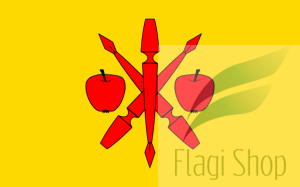 Flaga gminy Jasieniec - na zamówienie 150x90      