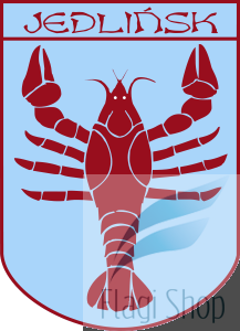 Flaga gminy Jedlińsk - na zamówienie 150x90     