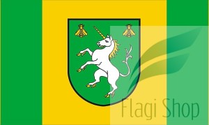 Flaga gminy Jednorożec - na zamówienie 110x70      