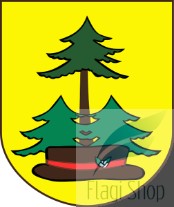 Flaga gminy Lelis - na zamówienie 110x70       