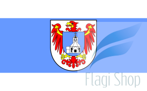 Flaga gminy Miłki - na zamówienie 110x70 Miłek Miłków