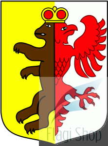 Flaga gminy Liw - na zamówienie 110x70       