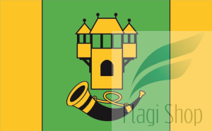 Flaga gminy Rozogi - na zamówienie 150x90 Rozogów   