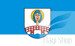 Flaga gminy Pomiechówek - na zamówienie 150x90       