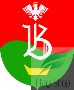 Flaga gmina Brodnica - na zamówienie 150x90 Brodnicy